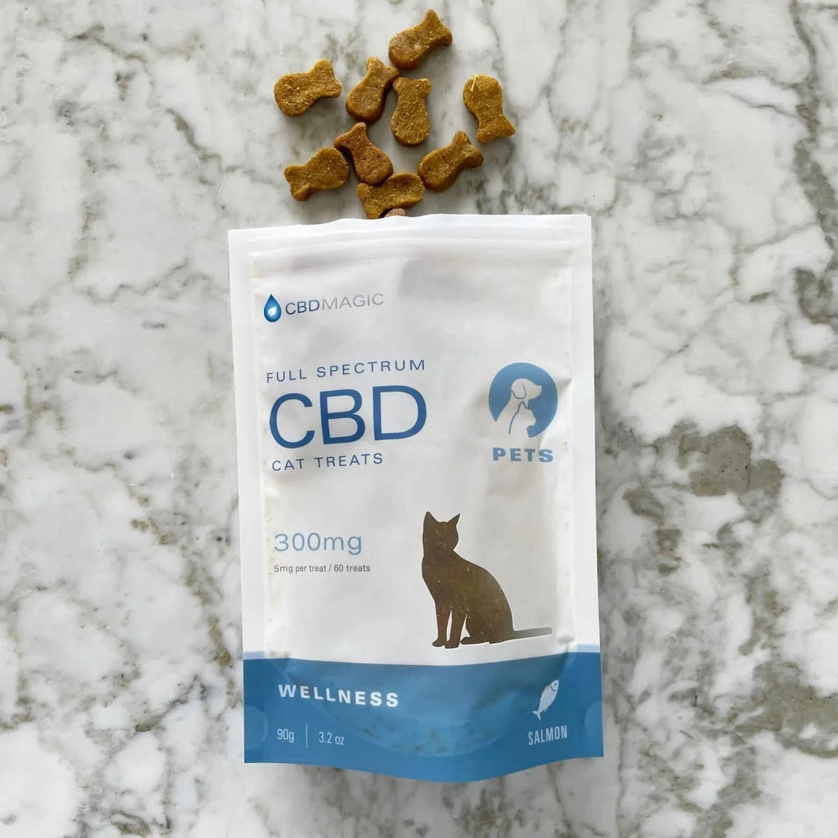 CBD Cat Treats 300mg full spectrum open bag