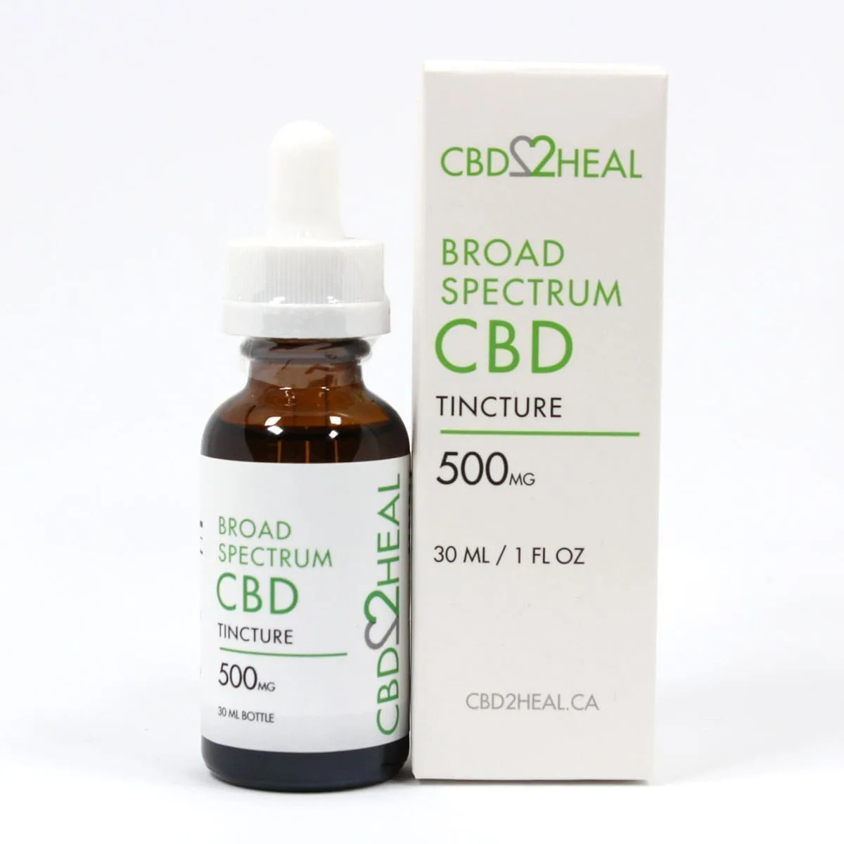broad spectrum cbd oil tincture 500mg box and dropper bottle