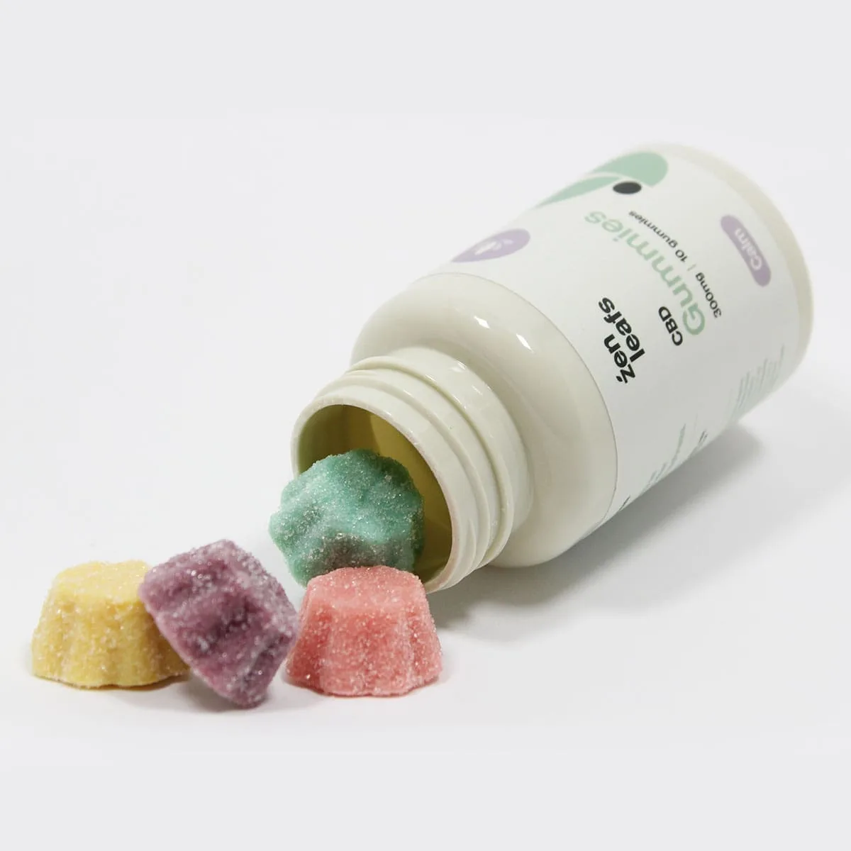 calming cbd gummies 300mg lying on side
