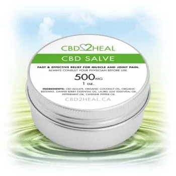 cbd salve for muscle and joint pain 500mg by cbd2heal