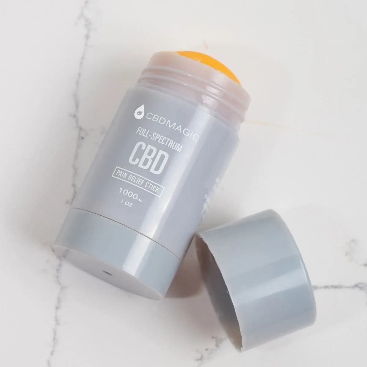 full spectrum cbd pain stick 1000mg with lid off