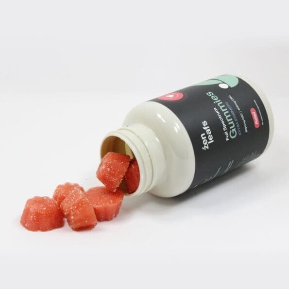 full spectrum cbd+cbg gummies for pain 1800mg side view open