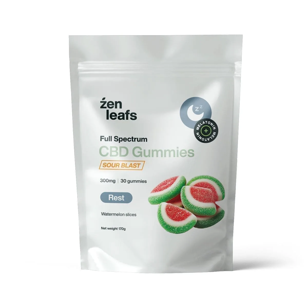 Full Spectrum CBD Gummies for Sleep (Sour Watermelon), 300mg Full Spectrum CBD Gummies for Sleep (Sour Watermelon), 300mg