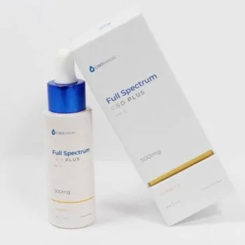 CBD Oil Tincture plus clarity focus 500mg full spectrum box and dropper bottle