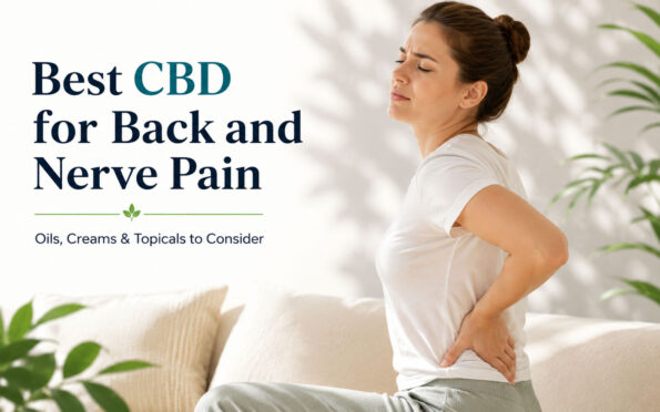 Woman holding her back in pain